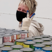 jamie billman volunteering at the food bank